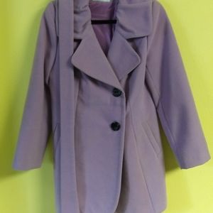 A warm, wool blend overcoat